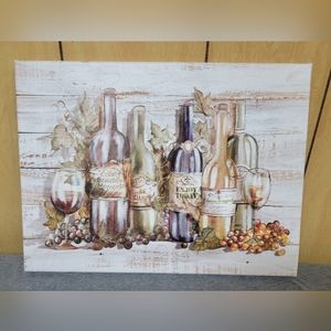 Canvas Wall Art Inspirational Wine Bottles